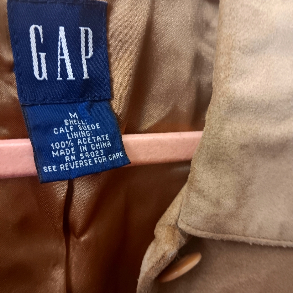 Gap Suede Leather Button Down Jacket - image 5